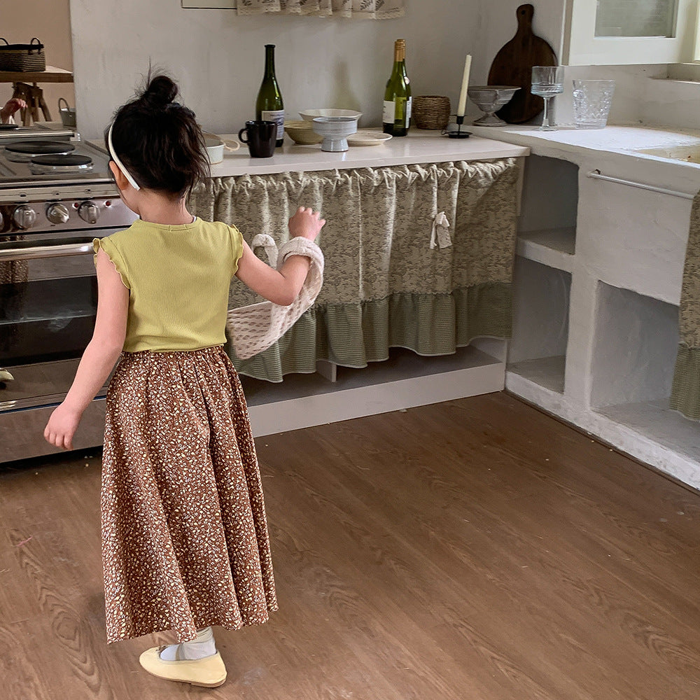 [602126] - Bawahan Rok Panjang Anak Perempuan Fashion - Motif Lil Flower