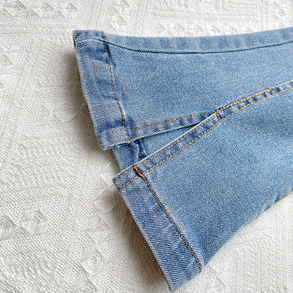 [508234] - Celana Panjang Jeans Cutbray Fashion Import Anak Perempuan - Motif Split Line