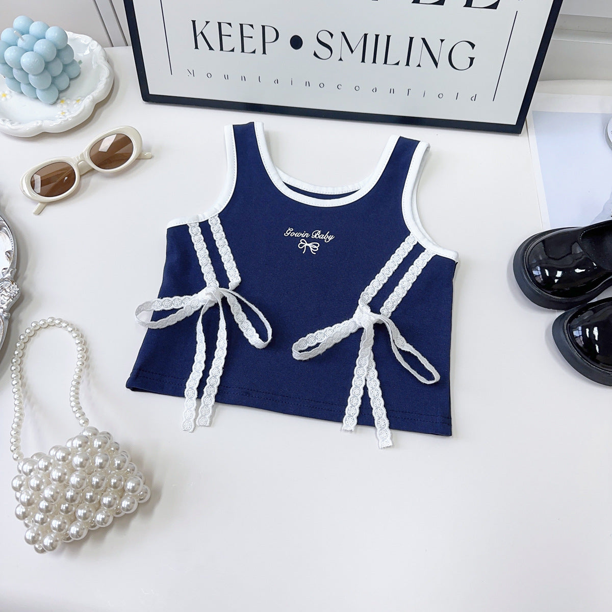 [963182] - One Set 2in1 Baju Setelan Atasan Lengan Kutung Bawahan Rok Pendek Sporty Korean Anak Perempuan Cewek - Motif Bow & Plisket - BABYHOKI STORE - BABYHOKI STORE