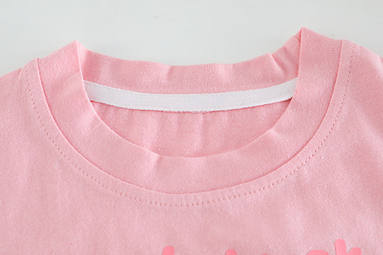 [340390] - Baju Setelan Kaos Fashion Anak Perempuan - Motif Sweet Strawberry