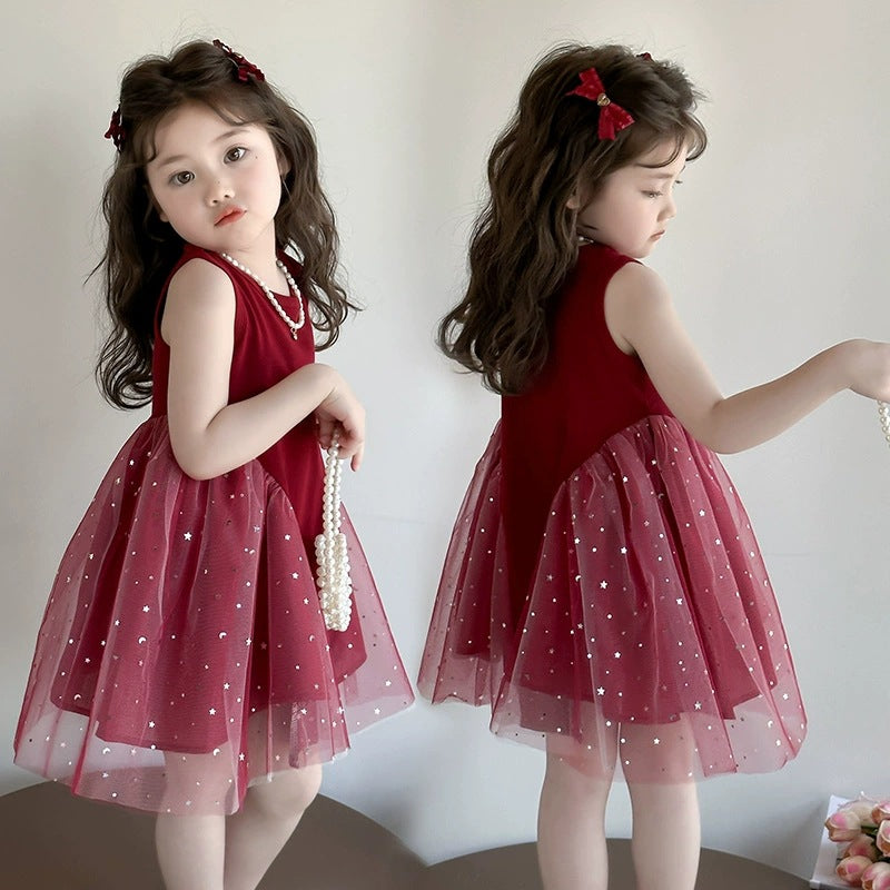 [363899] - Baju Dress Gaun Lengan Kutung Fashion Anak Perempuan Cewek - Motif Baby Princess Style Skirt - BABYHOKI STORE