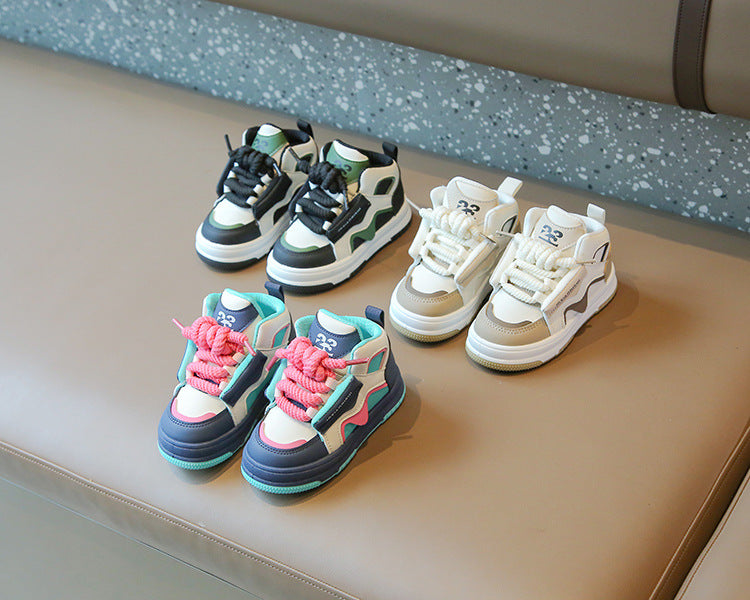 [801101 Size 21 - 32] - Sepatu Shoes Sneaker Anak Laki-Laki Trendi Kekinian - Motif Number 23