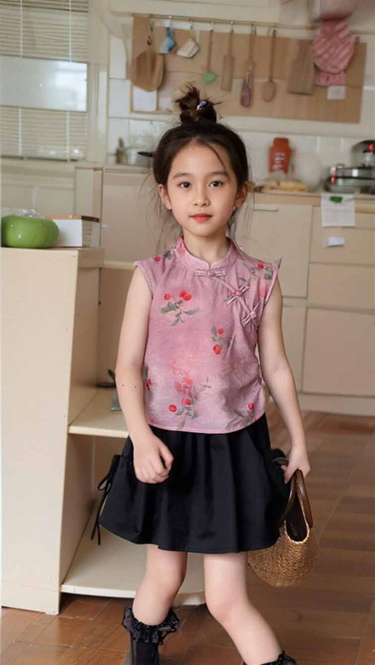 [5071050] - Setelan Baju Kutung Bawahan Rok Celana Fashion Anak Perempuan - Motif Fruit Branch