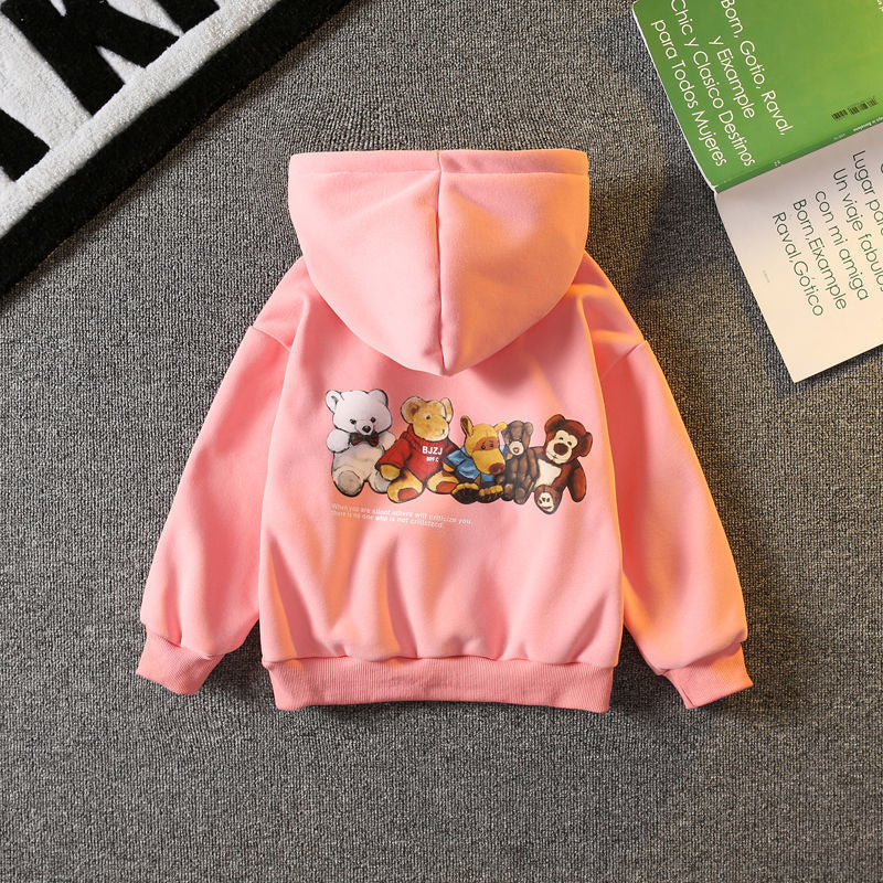 [507S144] - Baju Atasan Sweater Lengan Panjang Fashoin Anak Perempuan - Motif Animal Family