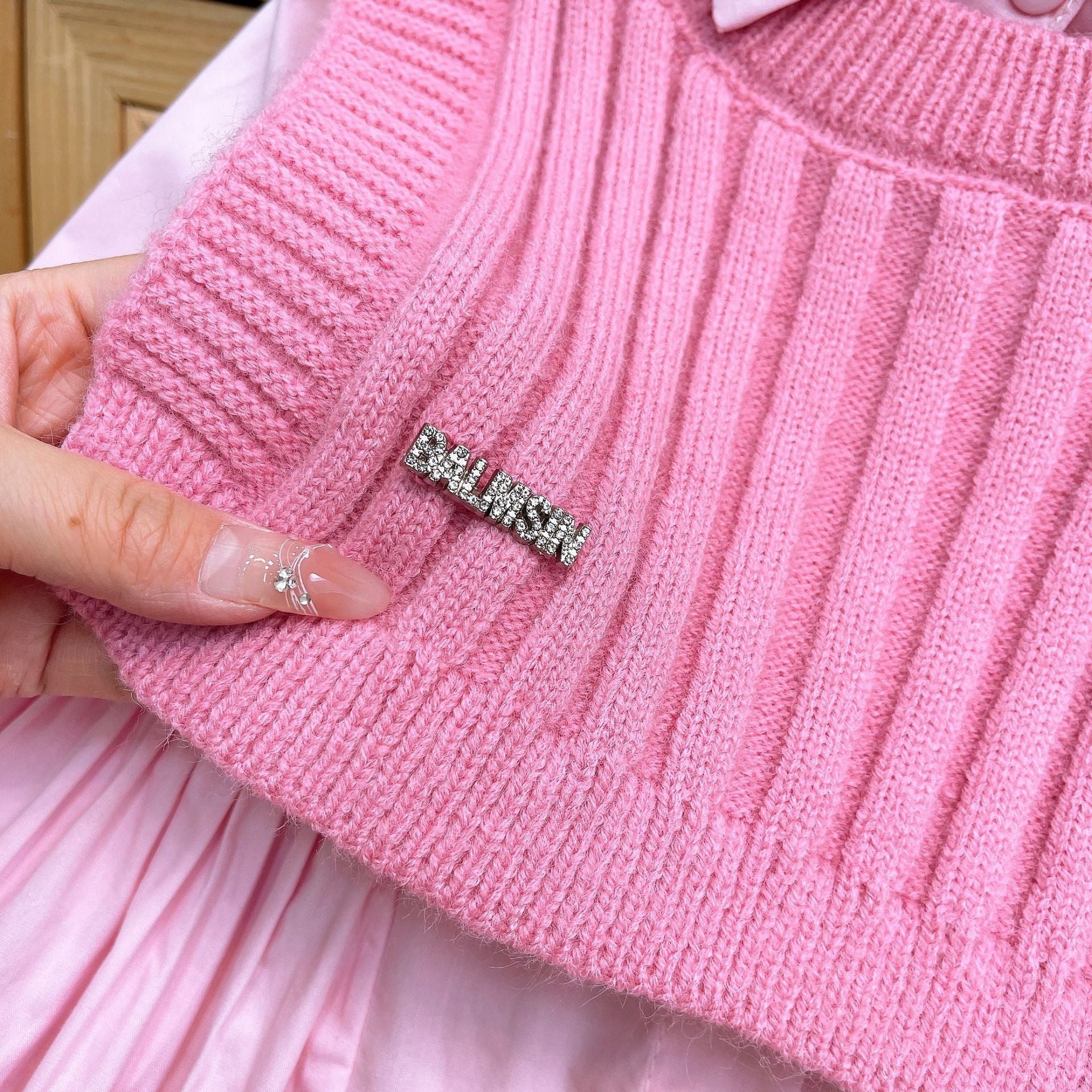 [363824] - Setelan 2 in 1 Baju Dress Lengan Panjang Atasan Rompi Sweater Fashion Anak Perempuan - Motif Soft Neat