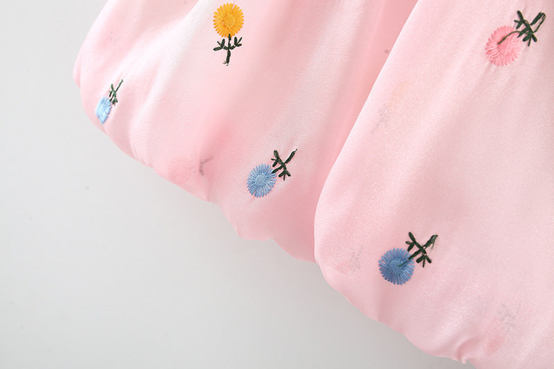 [340404] - Baju Mini Dress Lengan Kutung Fashion Anak Perempuan - Motif Soft Flower