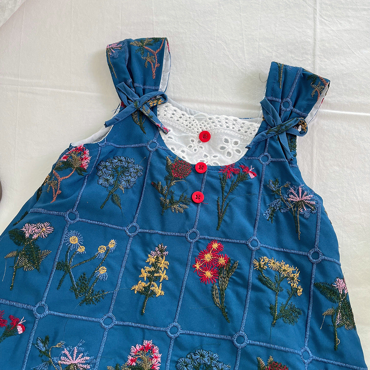 [963224] - Baju Gaun Dress Summer Lengan Kutung Korean Style Anak Perempuan Cewek - Motif Floral - BABYHOKI STORE