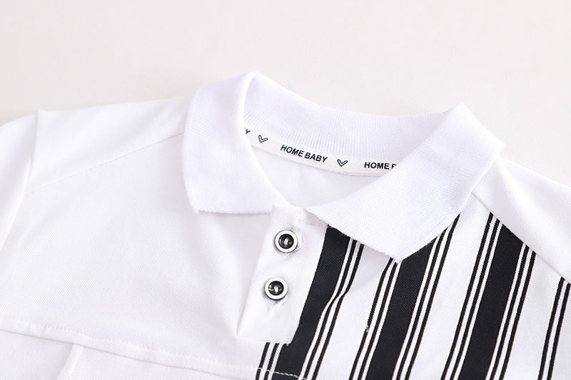 [345406] - Baju Setelan Polo Kancing Lengan Pendek Celana Pendek Anak Cowok Fashion - Motif Misuiwa