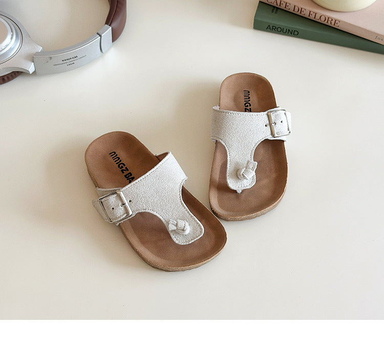 [381275 Size 21-30] - Sandal Flip Flop Slippers Fashion Anak Laki Laki Cowok & Perempuan Cewek - Motif Strap Soft Color - BABYHOKI STORE