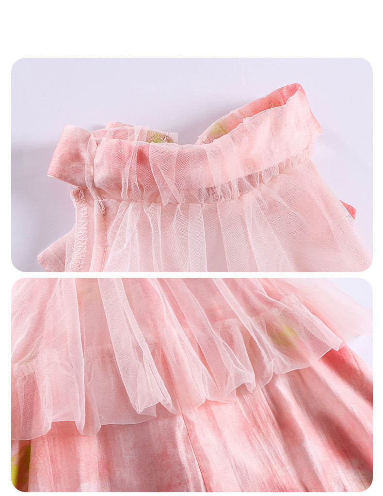 [963204] - Baju Gaun Dress Summer Lengan Kutung Korean Style Anak Perempuan Cewek - Motif Color Abstract - BABYHOKI STORE - BABYHOKI STORE