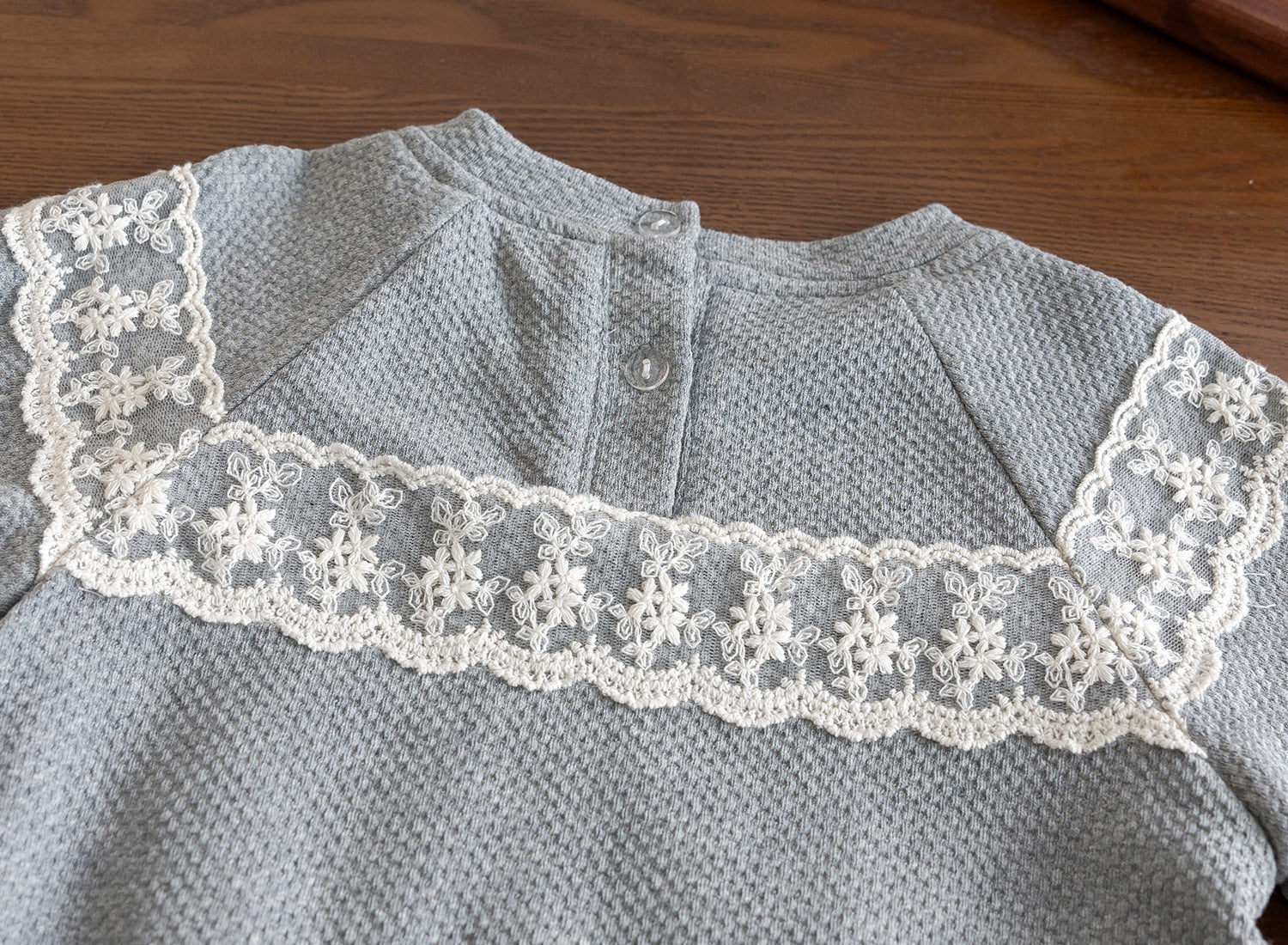 [907104] - One Set 2in1 Baju Setelan Outerwear Atasan Sweater Lengan Panjang Bawahan Celana Panjang Korean Style Fashion Anak Perempuan Cewek - Motif Cute Lace - BABYHOKI STORE - BABYHOKI STORE