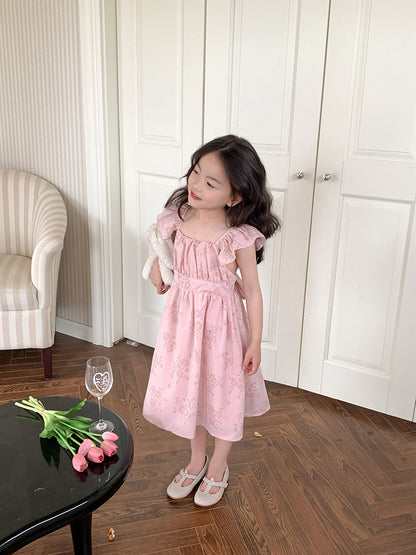 [5071011] - Baju Dress Tanpa Lengan Fashion Anak Perempuan - Motif Small Flower