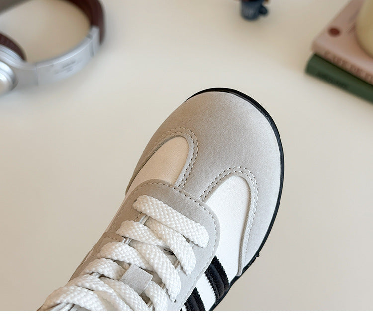 [381292 Size 27-36] - Sepatu Sneaker Boots Sports Shoes Casual Anak Cowok dan Cewek - Motif Color Stripe - BABYHOKI STORE