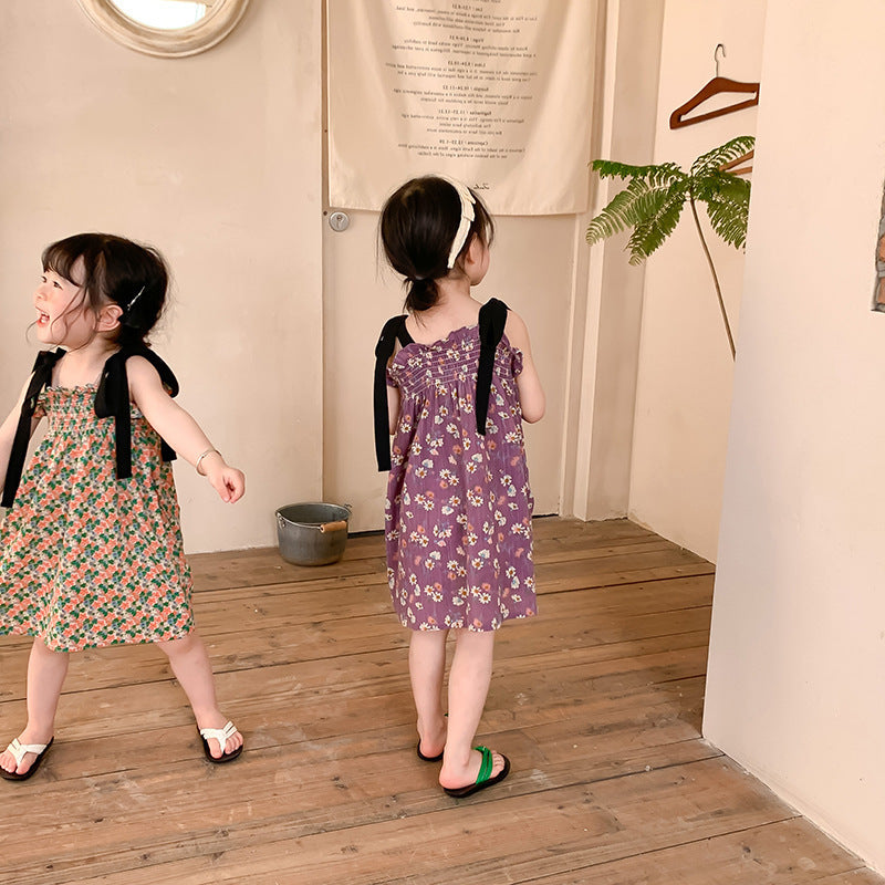 [507S197] - Dress Kutung Fashion Anak Perempuan - Motif Flower Petal