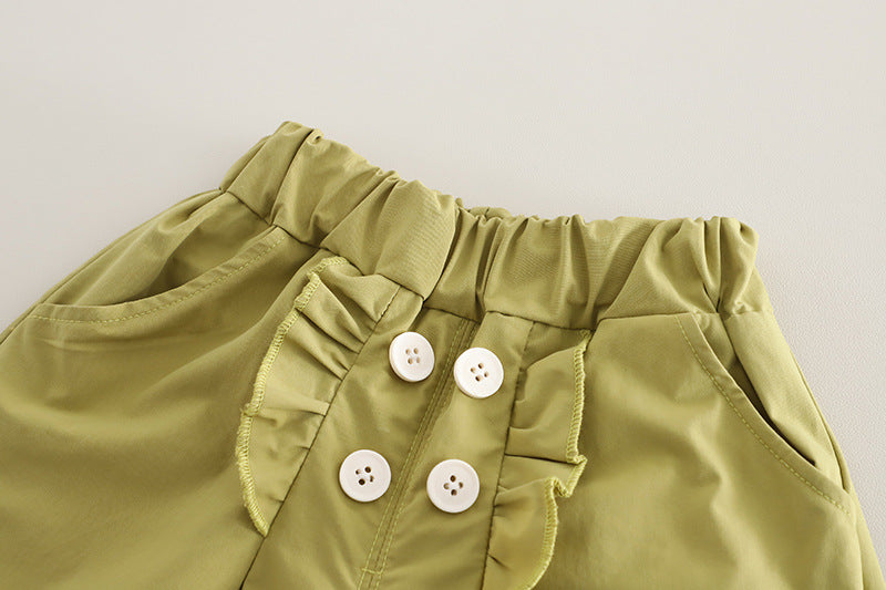 [345510] - One Set 2in1 Baju Setelan Summer Outfit Atasan Lengan Kutung Bawahan Celana Pendek Fashionable Anak Perempuan Cewek - Motif Cute Small Flower - BABYHOKI STORE