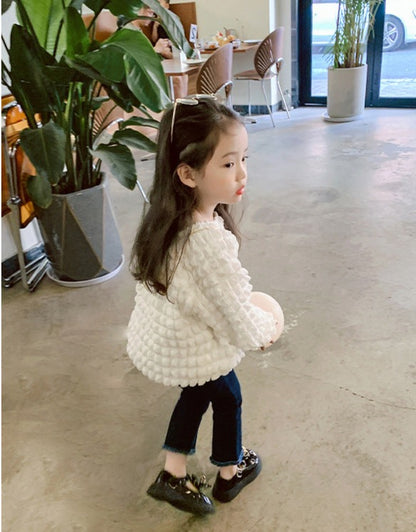 [507810] -Atasan Sweater Lengan Panjang Fashion Anak Perempuan - Motif Soft Cloud