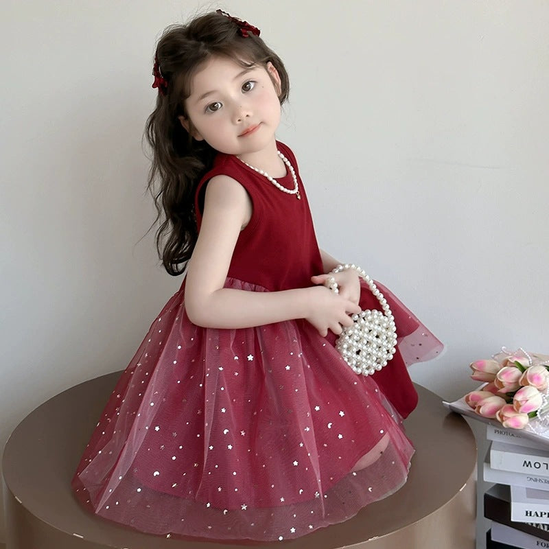 [363899] - Baju Dress Gaun Lengan Kutung Fashion Anak Perempuan Cewek - Motif Baby Princess Style Skirt - BABYHOKI STORE