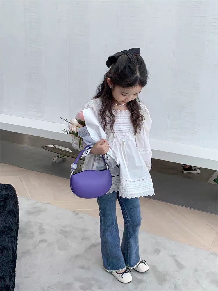 [363814] - Setelan One Set Baju Blouse Lengan Panjang Celana Panjang Jeans Cut Bray Fashion Anak Perempuan - Motif Casual Calm