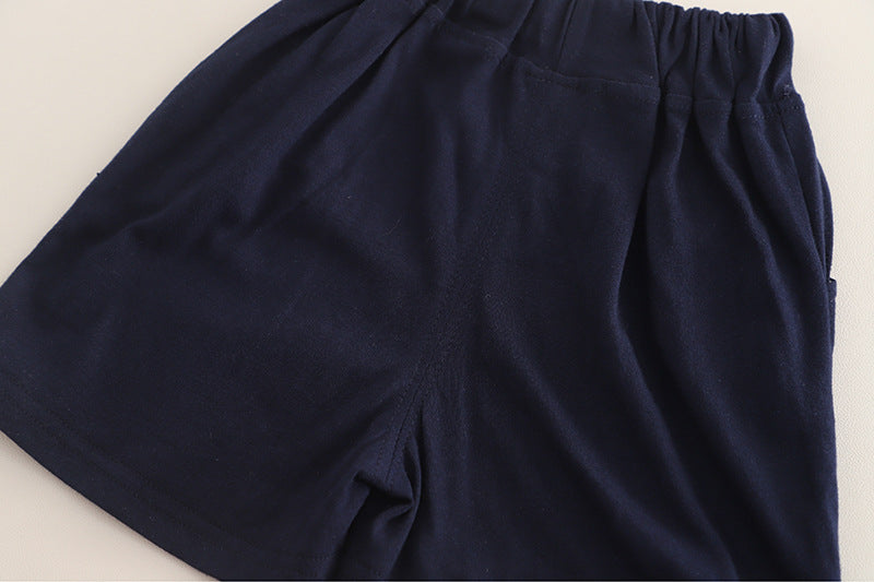 [345504] - One Set 2in1 Baju Setelan Summer Outfit Atasan Koas Polo Lengan Pendek Bawahan Celana Pendek Sporty Anak Cowok Laki-Laki - Motif Color Stripe - BABYHOKI STORE