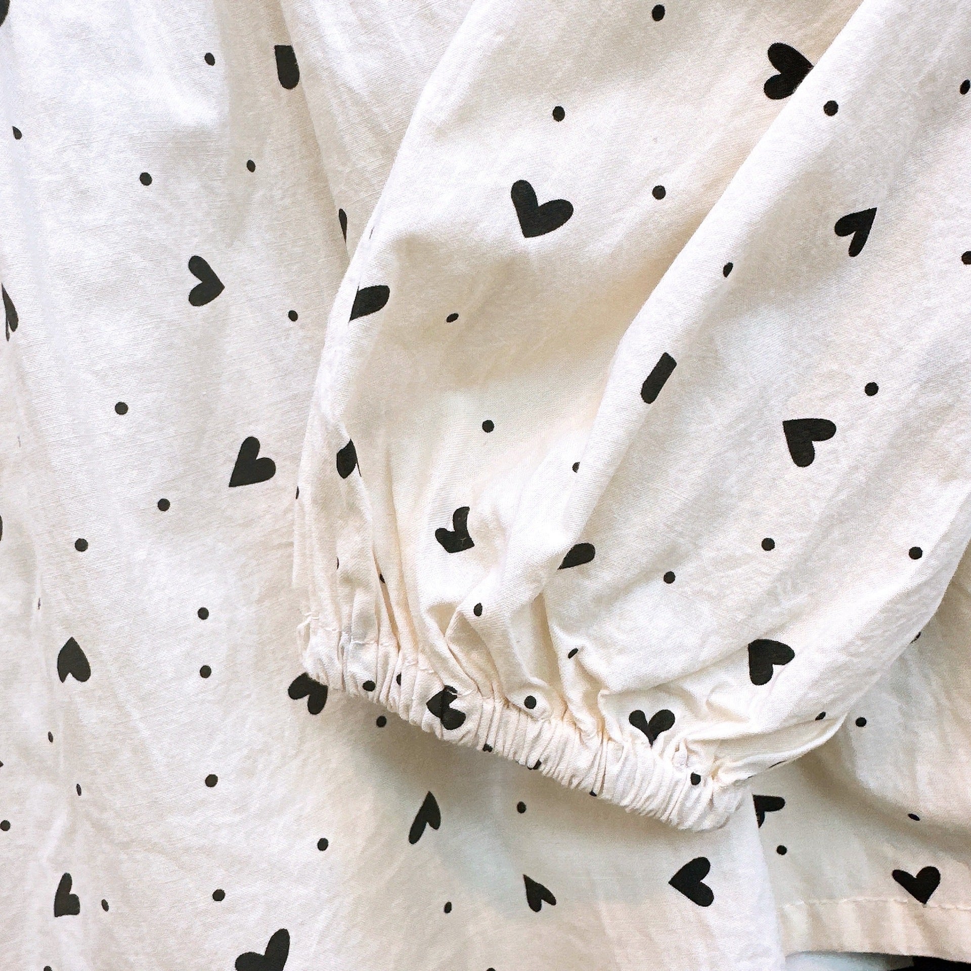 [363828] - Setelan Baju Blouse Lengan Panjang Celana Panjang Fashion Anak Perempuan - Motif Little Heart