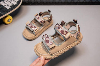 [381242 Size 26-36] - Sepatu Sandal Strap Hiking Anak Cowok - Motif Army Strap