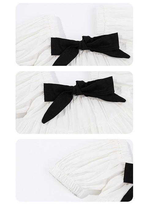 [507S1105] - Baju Dress Lengan Pendek Fashion Anak Perempuan Trendi - Motif Pretty Ribbon