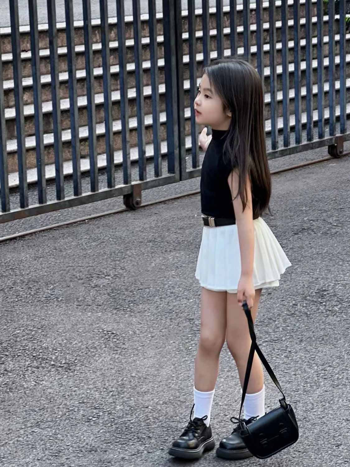 [5071032] - Setelan Baju Kutung Bawahan Rok Fashion Anak Perempuan - Motif Casual Plain