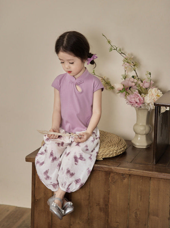 [5071061] - Setelan Baju Kutung Celana Panjang Fashion Anak Perempuan - Motif Calligraphy Art