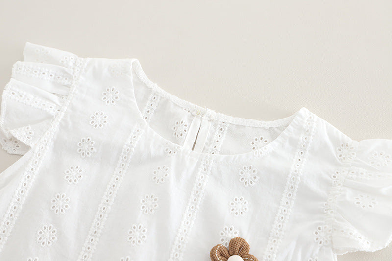 [345510] - One Set 2in1 Baju Setelan Summer Outfit Atasan Lengan Kutung Bawahan Celana Pendek Fashionable Anak Perempuan Cewek - Motif Cute Small Flower - BABYHOKI STORE