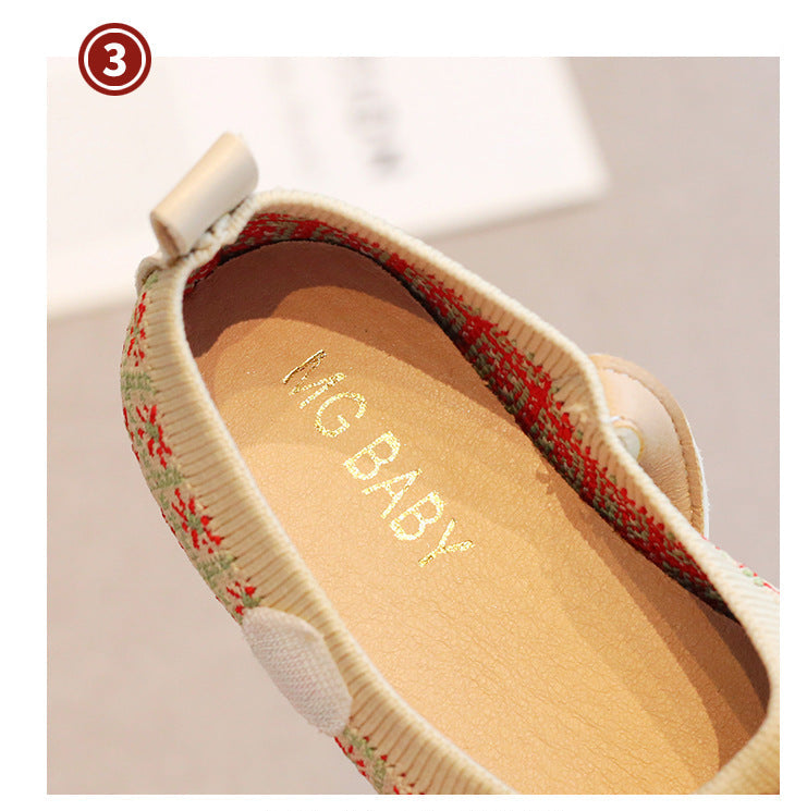 [381283 Size 21-30] - Sepatu Flat Slip On Shoes Korean Version Anak Perempuan Cewek - Motif Cute Style Bow - BABYHOKI STORE