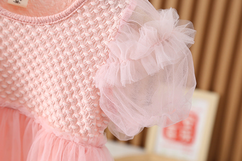 [352378] - Baju Mini Dress Gaun Fashion Anak Perempuan - Motif Transparent Crease