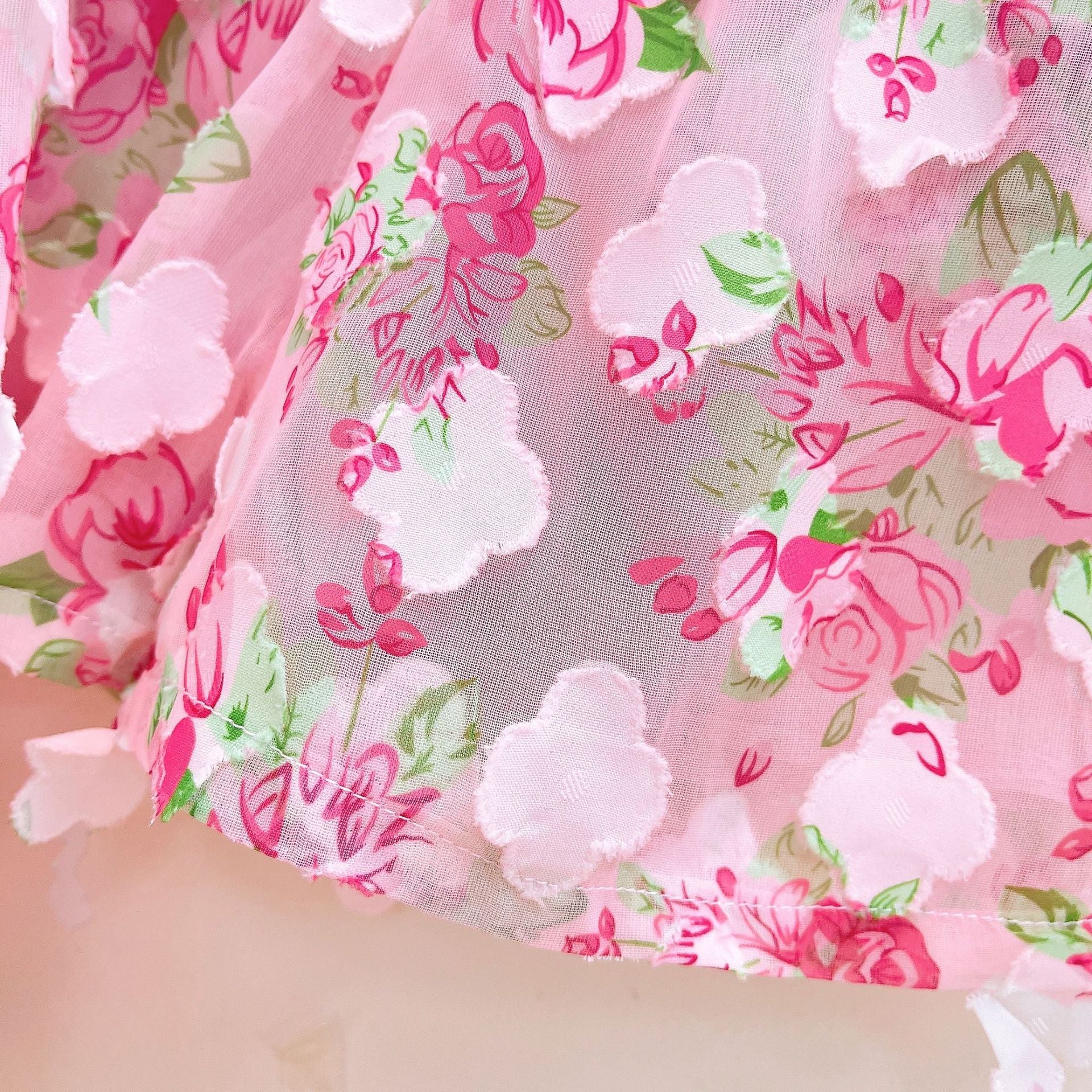 [963300] - One Set 2in1 Baju Setelan Outer Atasan Lengan Panjang Bawahan Celana Pendek Korean Version Style Anak Perempuan Cewek - Motif Floral - BABYHOKI STORE