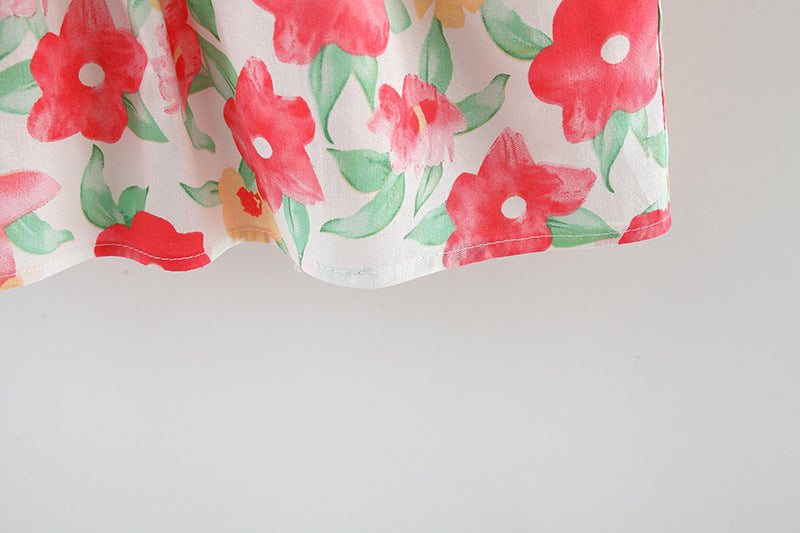[340383] - Baju Mini Dress Fashion Anak Perempuan - Motif Powdered Flowers
