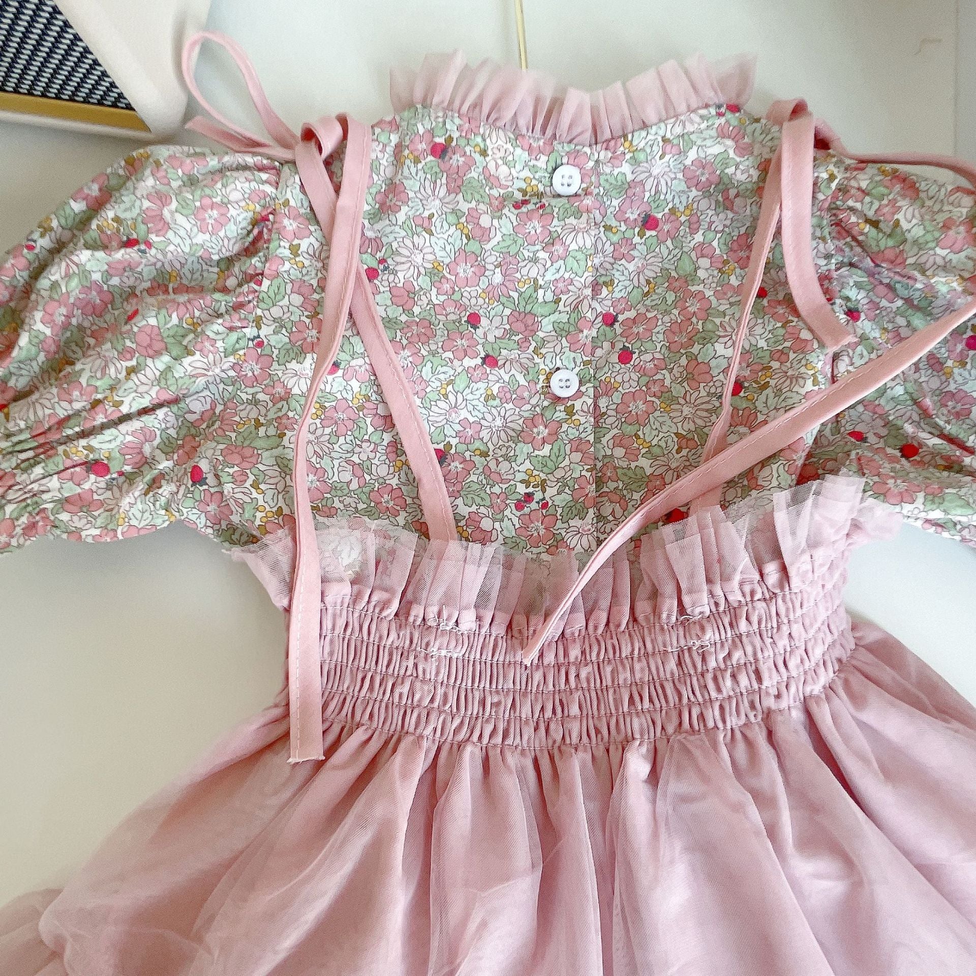 BABYHOKI STORE Usia 7 8 9 10 Tahun Baju Anak Tanggung Cewek [363628] - Setelan Blouse Bawahan Overall Anak Perempuan - Motif Pretty Flower