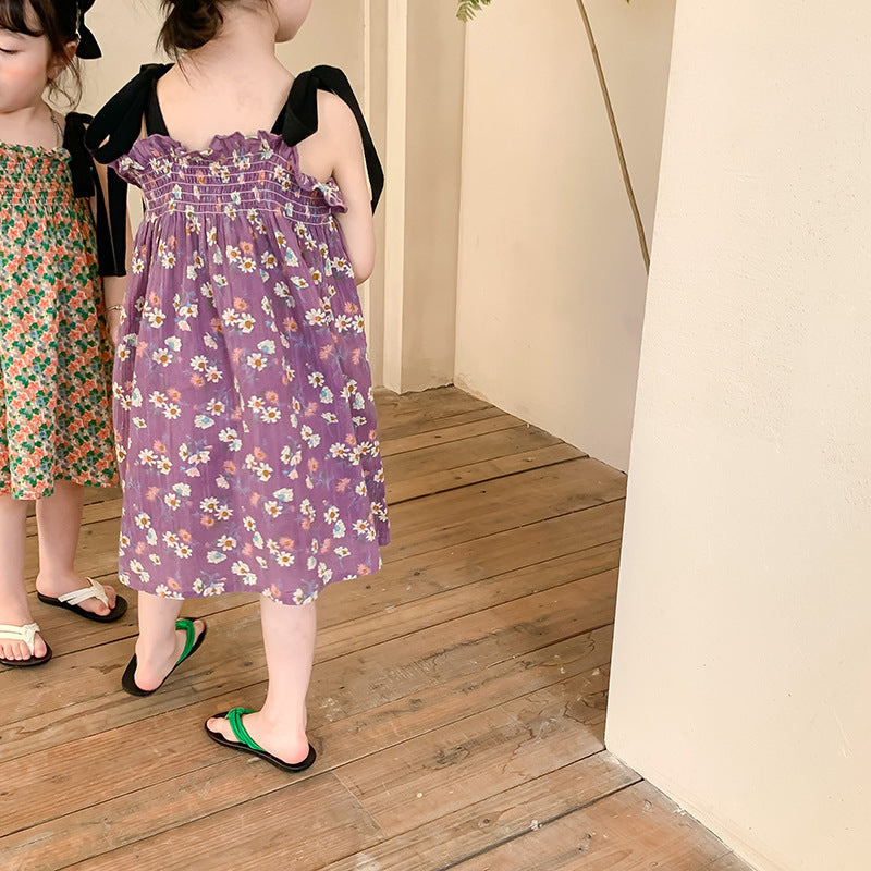 [507S197] - Dress Kutung Fashion Anak Perempuan - Motif Flower Petal