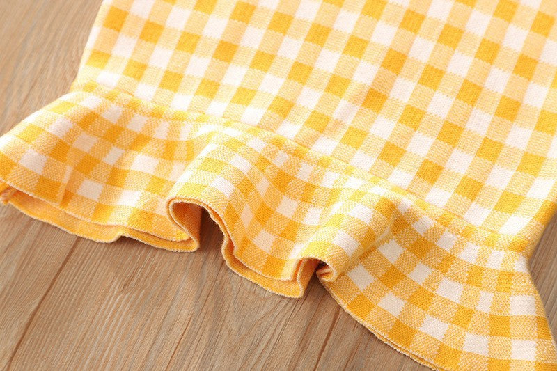 [363687] - Baju Setelan Dress Lengan Panjang Fashion Anak Perempuan - Motif Plain Ribbon