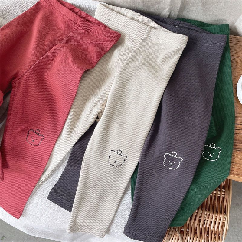 [507703] - Bawahan Celana Panjang Legging Anak Perempuan - Motif Bear Line