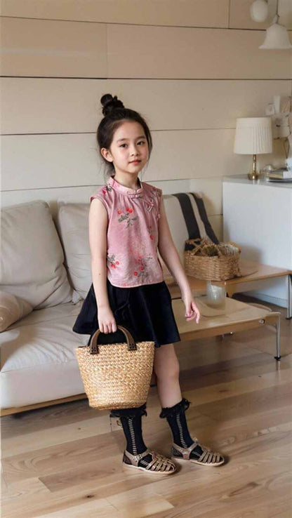 [5071050] - Setelan Baju Kutung Bawahan Rok Celana Fashion Anak Perempuan - Motif Fruit Branch