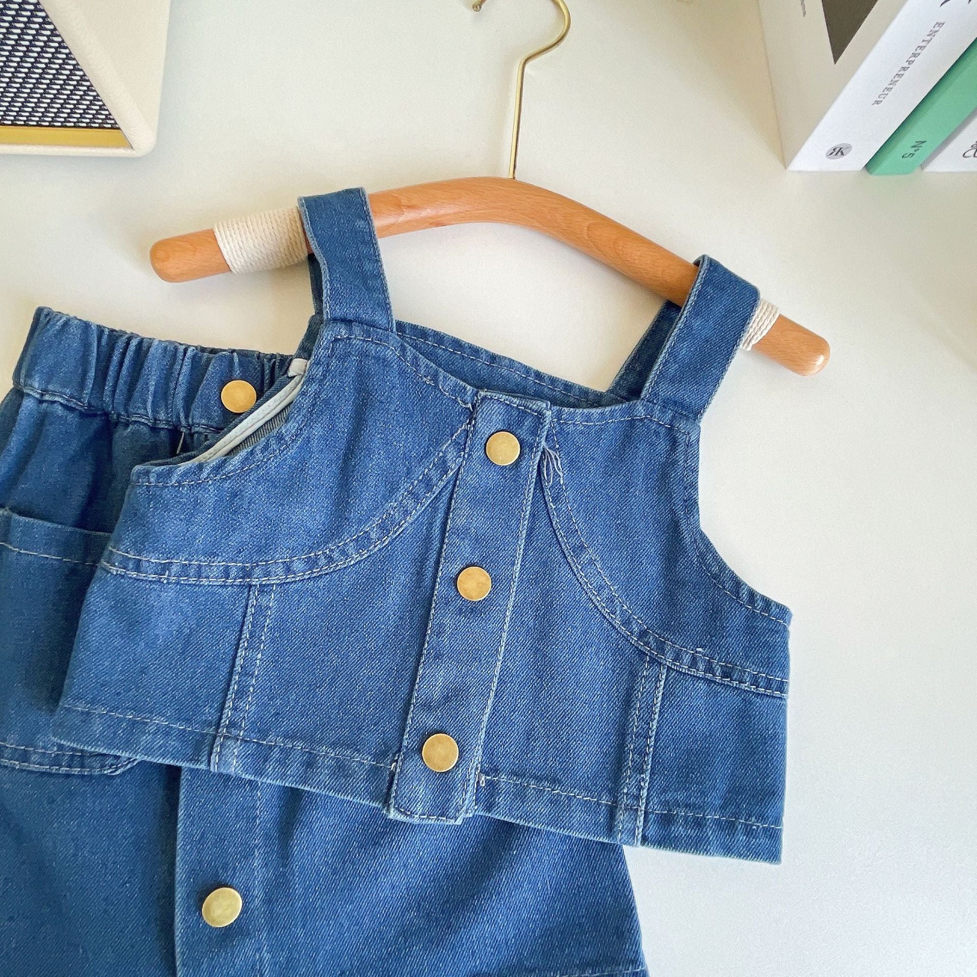 BABYHOKI STORE Usia 7 8 9 10 Tahun Baju Anak Tanggung Cewek [363619] - Setelan Atasan Crop Bawahan Rok Anak Perempuan - Motif Plain Casual