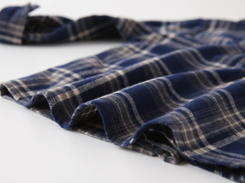 [383207] - Baju Atasan Kemeja Lengan Panjang Anak Laki-Laki - Motif Plaid / Tartan