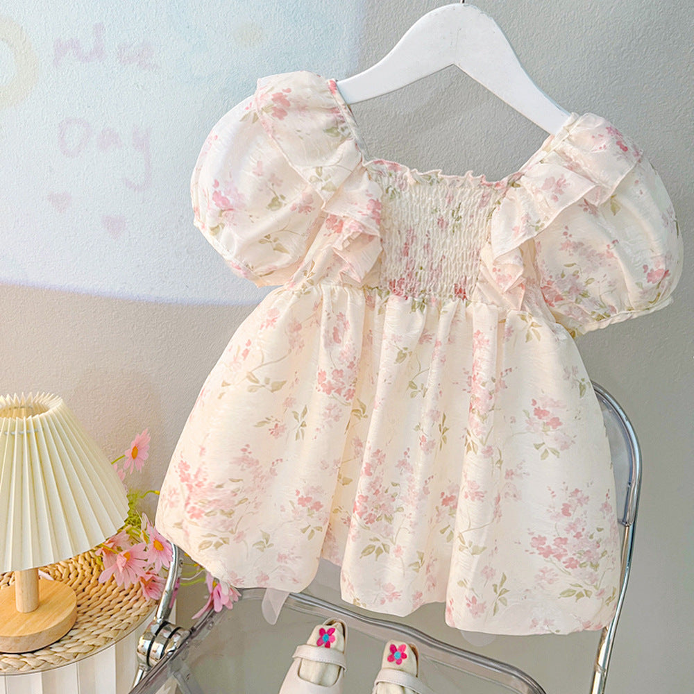 [340461] - Baju Dress Lengan Pendek Fashion Anak Perempuan - Motif Flower Breeze