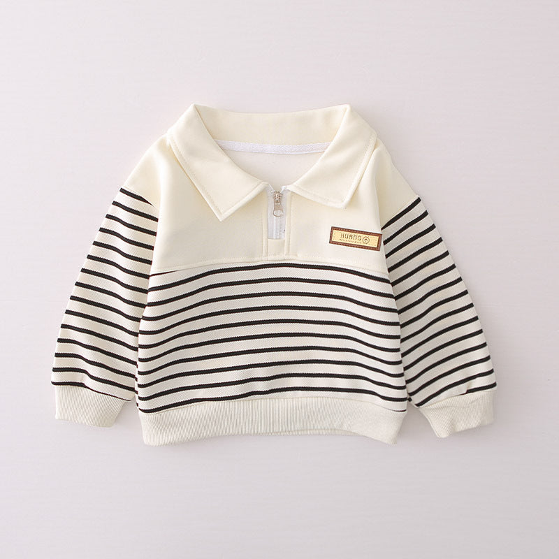 [345489] - One Set 2in1 Baju Setelan Atasan Sweater Lengan Panjang Bawahan Celana Panjang Jeans Fashion Trendi Anak Cowok Laki-Laki - Motif Lapel Suit - BABYHOKI STORE - BABYHOKI STORE
