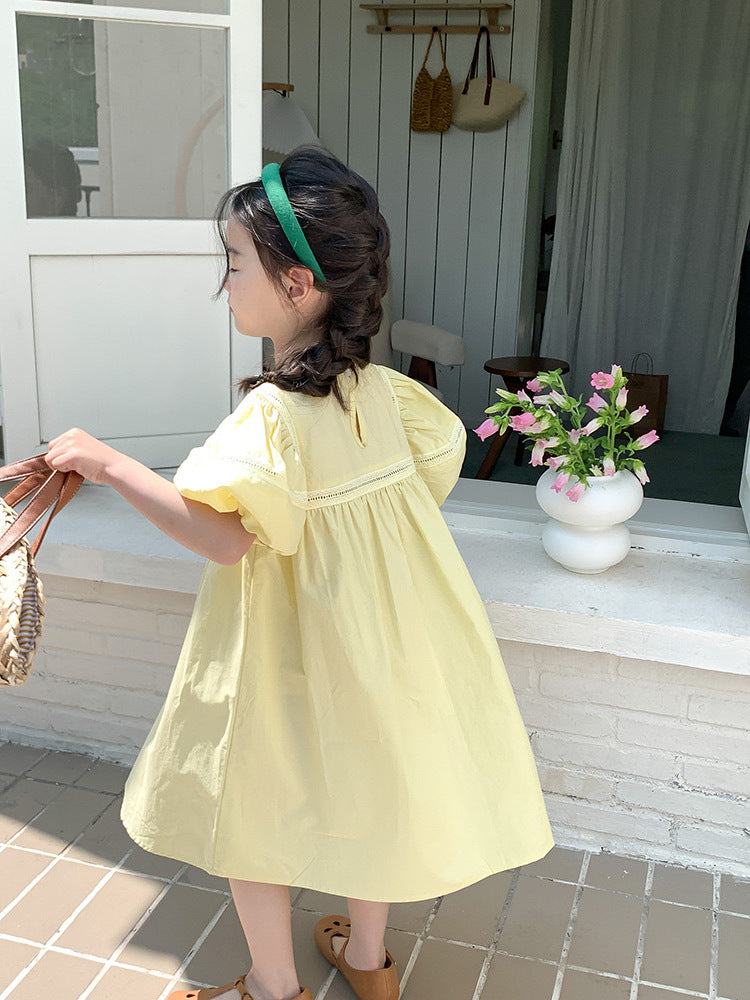 [507965] - Baju Dress Balon Fashion Import Anak Perempuan - Motif Big Slippery