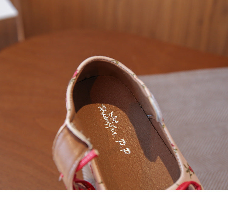 [381268 Size 22-31] - Sepatu Flat Slip On Bow Princess Shoes Anak Perempuan Cewek - Motif Little Floral - BABYHOKI STORE