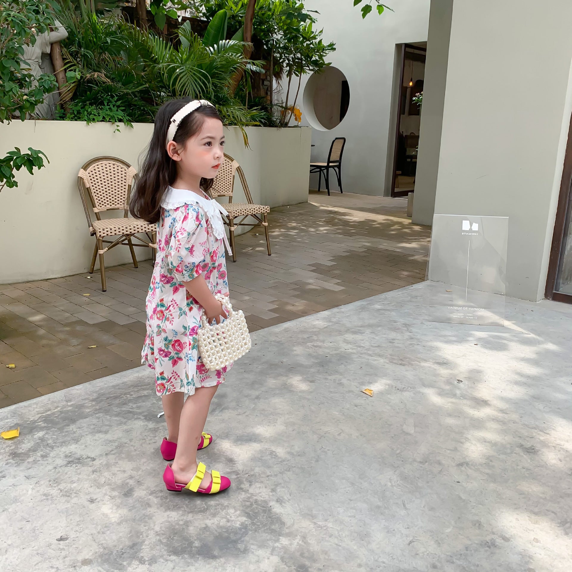 [507S178] - Baju Dress Lengan Pendek Fashion Anak Perempuan - Flower Lace