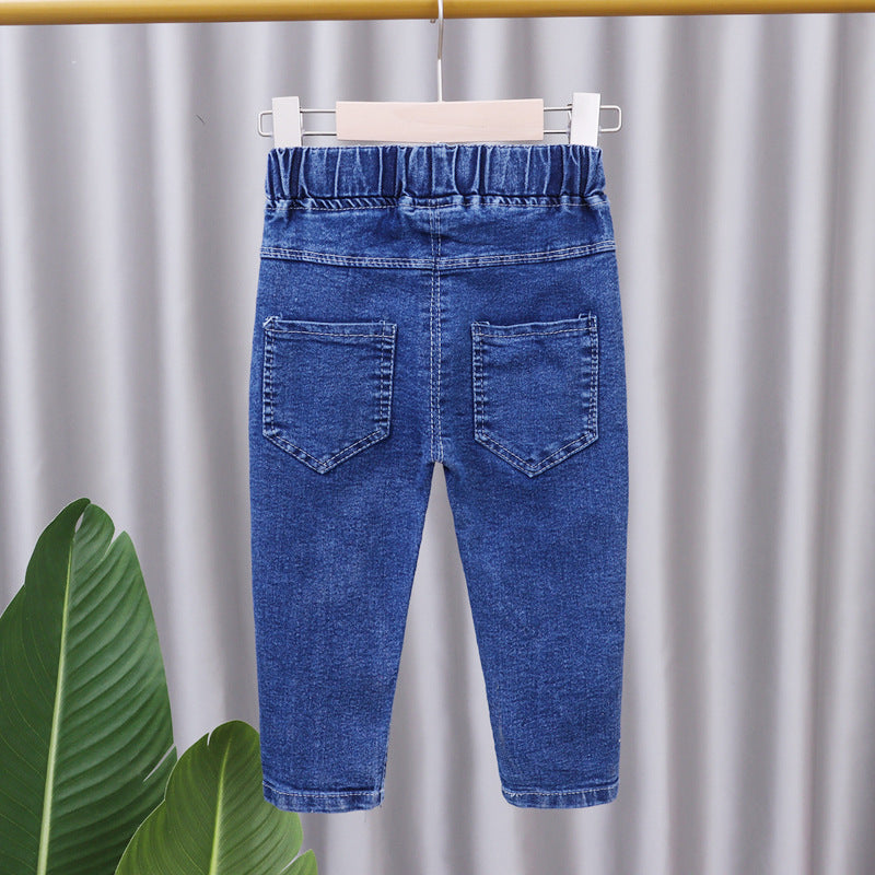 [102376] - Bawahan Celana Panjang Jeans Anak Perempuan - Motif Heart Shape