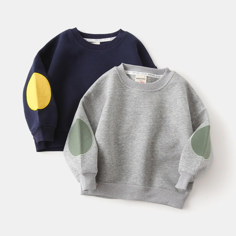 [383199] - Atasan Sweater Lengan Panjang Anak Laki-Laki - Motif Side Round
