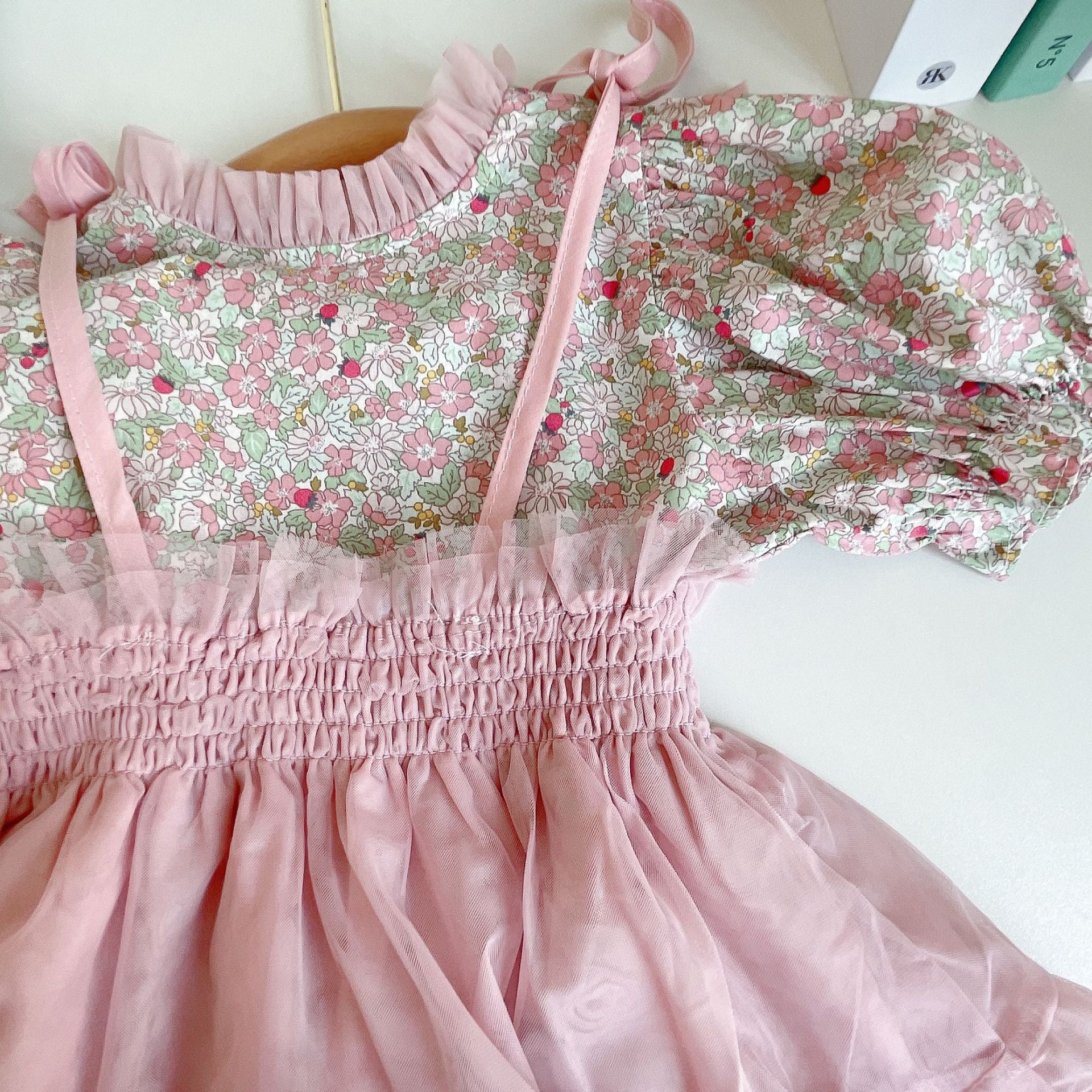 BABYHOKI STORE Usia 7 8 9 10 Tahun Baju Anak Tanggung Cewek [363628] - Setelan Blouse Bawahan Overall Anak Perempuan - Motif Pretty Flower
