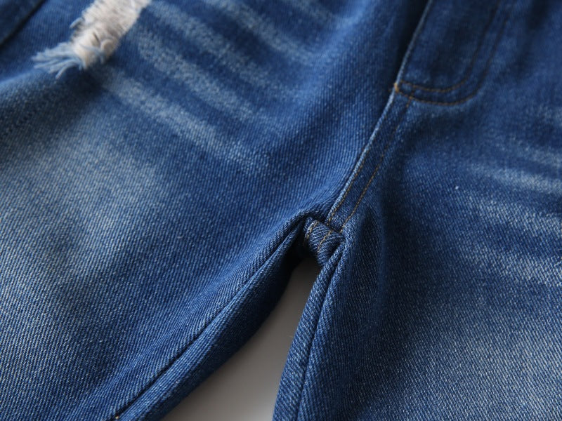 [383214] - Bawahan Celana Jeans Panjang Anak Laki-Laki - Motif Small Tear