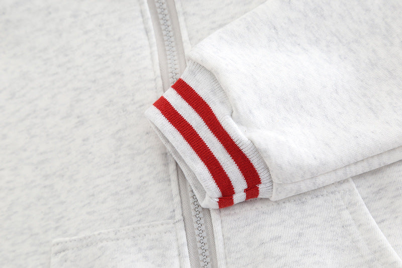 [345496] - One Set 2in1 Baju Setelan Sporty Atasan Jaket Zipper Lengan Panjang Bawahan Celana Panjang Fashionable Handsome Anak Cowok Laki-Laki - Motif Color Stripe Collar - BABYHOKI STORE - BABYHOKI STORE